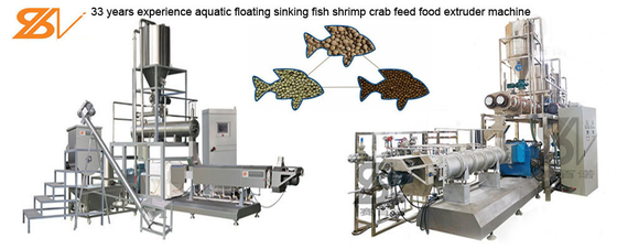 Industrieel Drijvend Dalend Vissenvoer die de Verwerkingslijn maken van het MachineVoedsel voor huisdieren