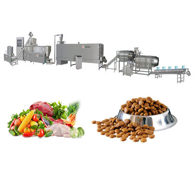 twee schroeven Automatische 200-250 kg/h Dry Pet Food Machine