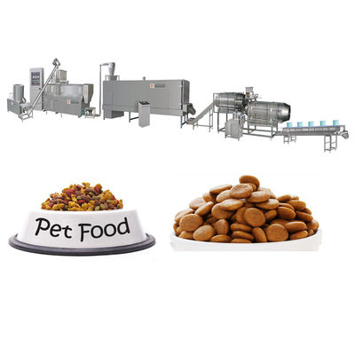 twee schroeven Automatische 200-250 kg/h Dry Pet Food Machine