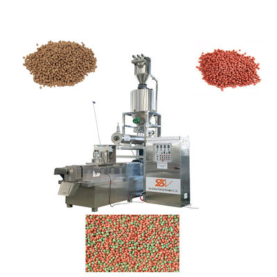 Twin Screw Extruder Floating And Sinking Fish Feed Making Machine