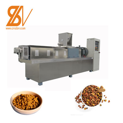 Automatische droge brokken honden- en kattenvoerproductiemachine met dubbele schroefextruder