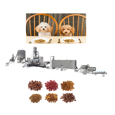 Automatische productielijn voor honden-, katten- en huisdierenvoeding van roestvrij staal 304 met een capaciteit van 150-5000 kg/uur