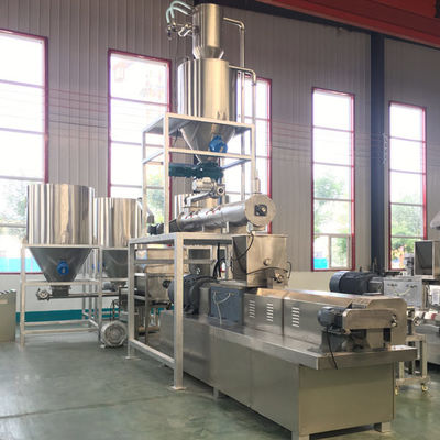 Grote capaciteit twee schroeven visvoerverwerkingsmachine Extruder Volledig automatische visvoer productielijn
