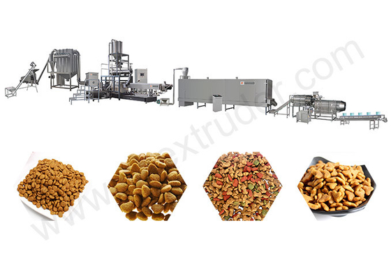 Roestvrijstalen Volledige Visvoer Productielijn 200-300 Kg/u