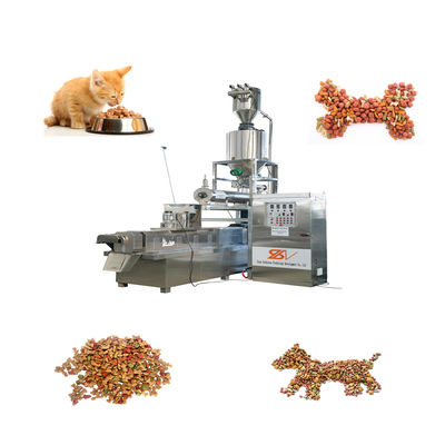 Grote uitslag Twin Screw Dog Food Manufacturing Equipment Aanpassen van de snelheid
